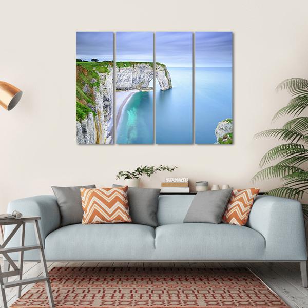 La Manneporte Natural Rock Canvas Wall Art-4 Horizontal-Gallery Wrap-34" x 24"-Tiaracle