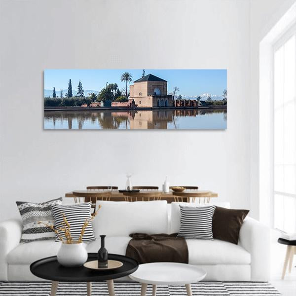 La Menara Reservoir Panoramic Canvas Wall Art-1 Piece-36" x 12"-Tiaracle