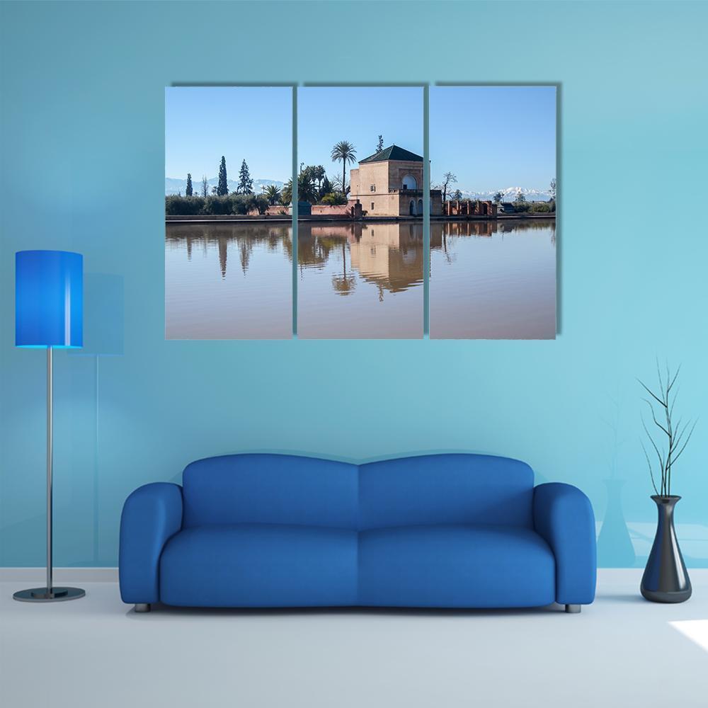 La Menara Reservoir Canvas Wall Art-3 Horizontal-Gallery Wrap-37" x 24"-Tiaracle