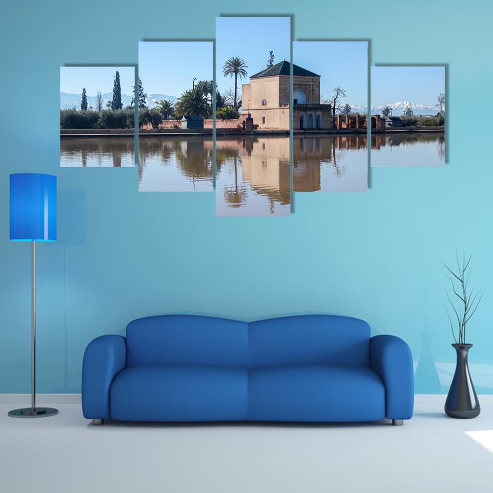 La Menara Reservoir Canvas Wall Art-5 Star-Gallery Wrap-62" x 32"-Tiaracle