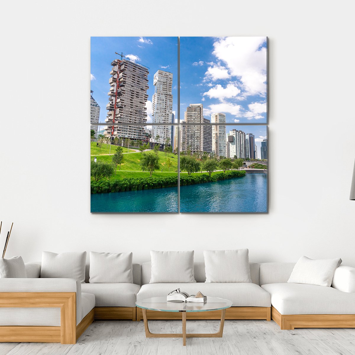 La Mexicana Park Canvas Wall Art-4 Square-Gallery Wrap-17" x 17"-Tiaracle