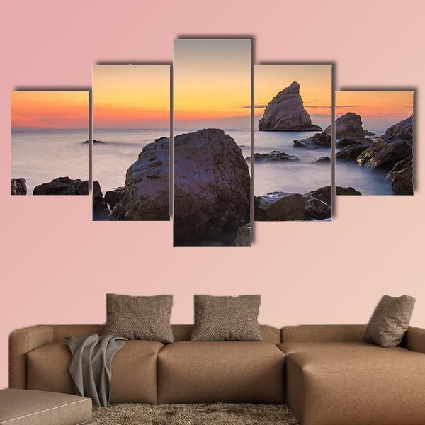 La Vela Beach Italy Canvas Wall Art-5 Star-Gallery Wrap-62" x 32"-Tiaracle