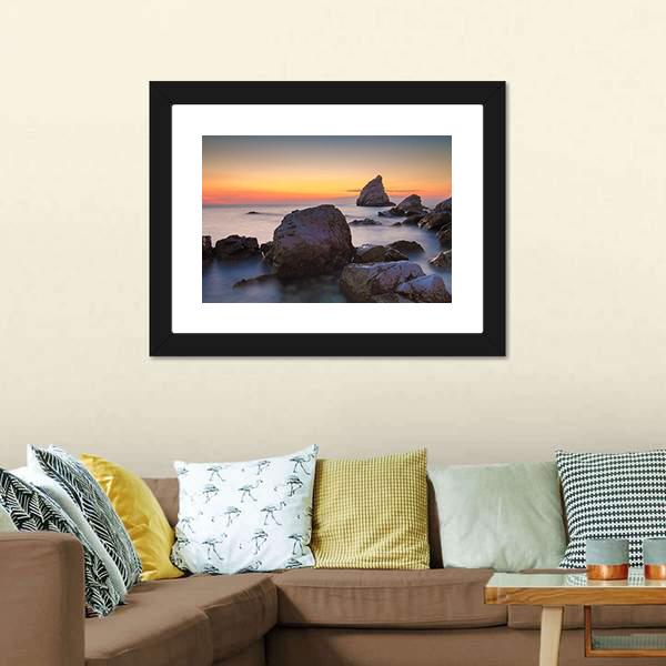 La Vela Beach Italy Canvas Wall Art-3 Horizontal-Gallery Wrap-25" x 16"-Tiaracle