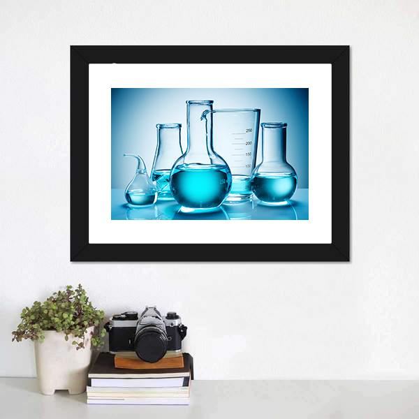 Laboratory Glassware Equipment Canvas Wall Art-1 Piece-Framed Print-20" x 16"-Tiaracle