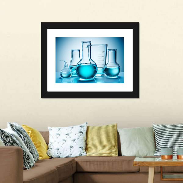 Laboratory Glassware Equipment Canvas Wall Art-5 Horizontal-Gallery Wrap-22" x 12"-Tiaracle