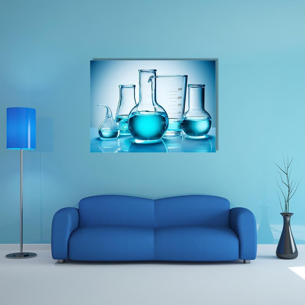 Laboratory Glassware Equipment Canvas Wall Art-1 Piece-Gallery Wrap-48" x 32"-Tiaracle