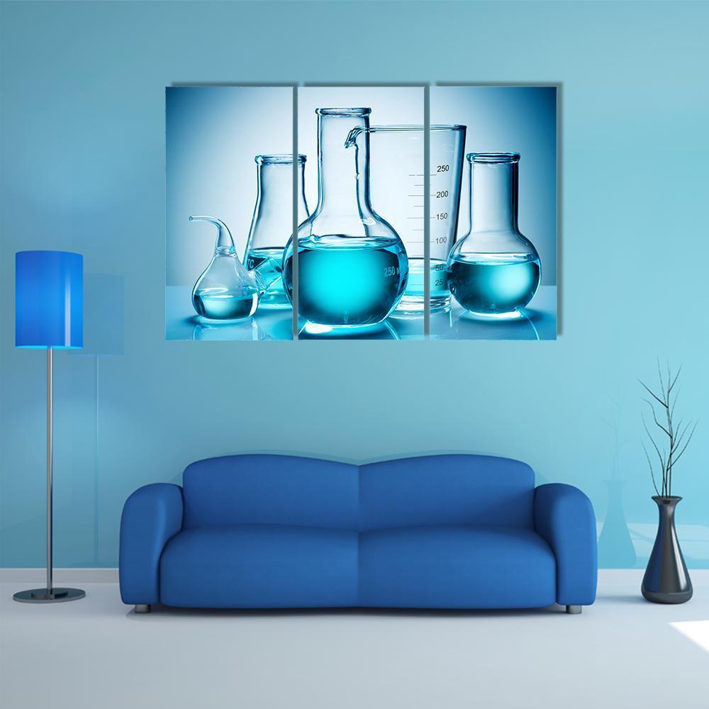 Laboratory Glassware Equipment Canvas Wall Art-3 Horizontal-Gallery Wrap-37" x 24"-Tiaracle