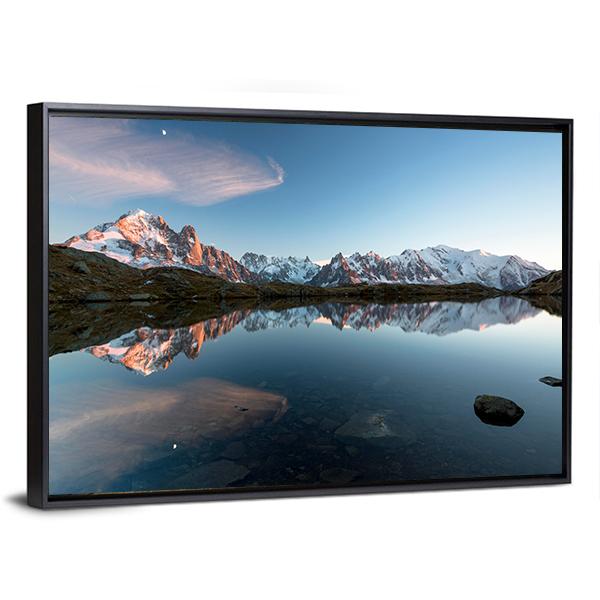 Lac De Chésserys France Canvas Wall Art-5 Horizontal-Gallery Wrap-22" x 12"-Tiaracle