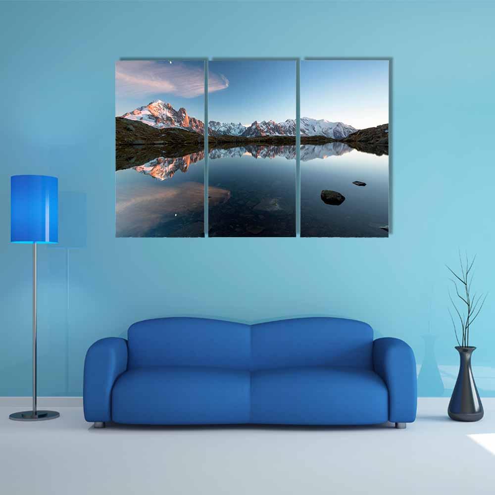 Lac De Chésserys France Canvas Wall Art-3 Horizontal-Gallery Wrap-25" x 16"-Tiaracle