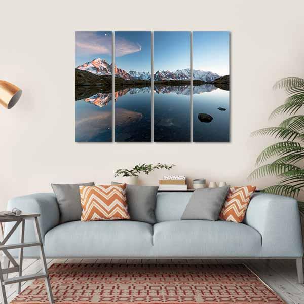 Lac De Chésserys France Canvas Wall Art-4 Horizontal-Gallery Wrap-34" x 24"-Tiaracle