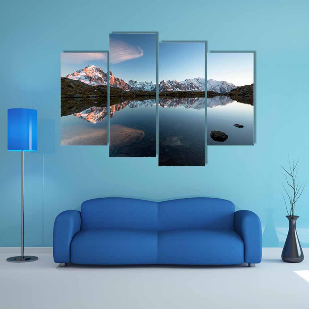 Lac De Chésserys France Canvas Wall Art-4 Pop-Gallery Wrap-34" x 20"-Tiaracle