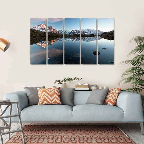 Lac De Chésserys France Canvas Wall Art-5 Horizontal-Gallery Wrap-22" x 12"-Tiaracle