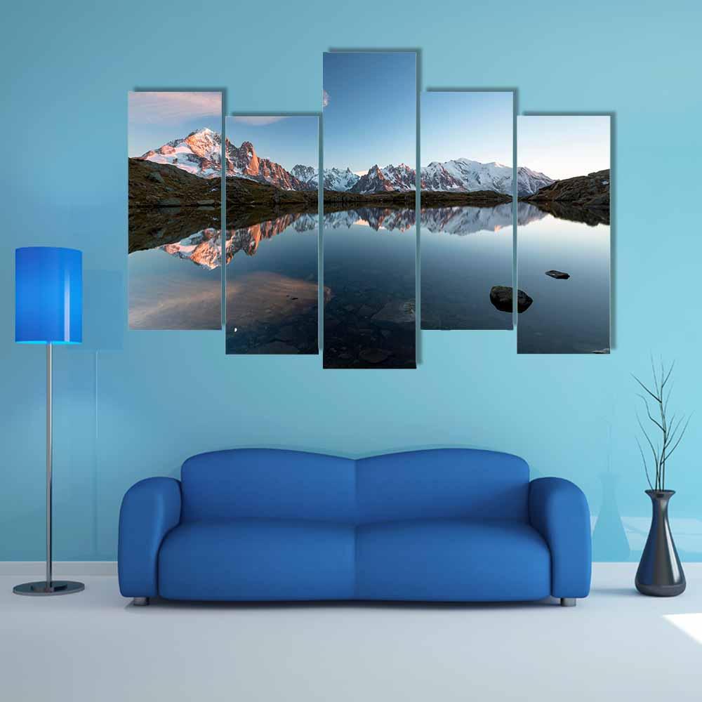 Lac De Chésserys France Canvas Wall Art-5 Pop-Gallery Wrap-32" x 21"-Tiaracle