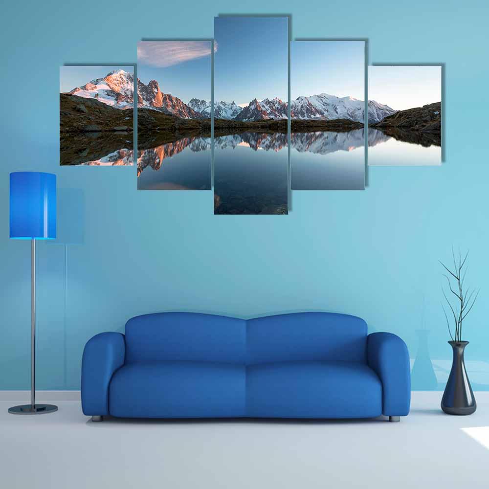 Lac De Chésserys France Canvas Wall Art-5 Star-Gallery Wrap-42" x 21"-Tiaracle