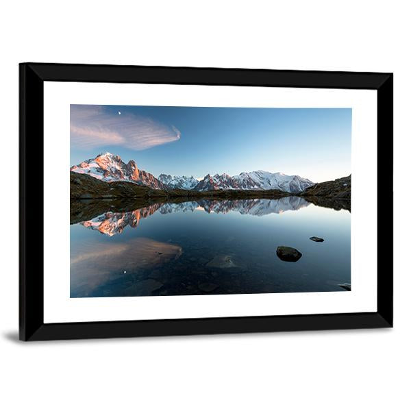 Lac De Chésserys France Canvas Wall Art-3 Horizontal-Gallery Wrap-25" x 16"-Tiaracle