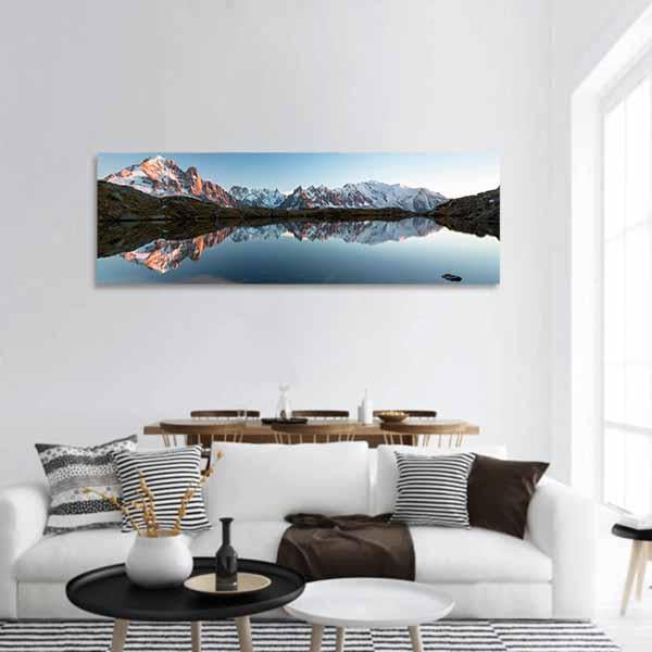 Lac De Chésserys France Panoramic Canvas Wall Art-1 Piece-36" x 12"-Tiaracle