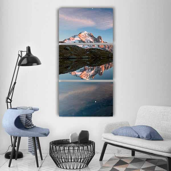 Lac De Chésserys France Vertical Canvas Wall Art-3 Vertical-Gallery Wrap-12" x 25"-Tiaracle