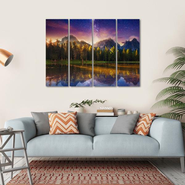 Lago Di Antorno Italy Canvas Wall Art-4 Horizontal-Gallery Wrap-34" x 24"-Tiaracle
