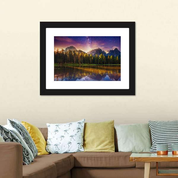 Lago Di Antorno Italy Canvas Wall Art-3 Horizontal-Gallery Wrap-25" x 16"-Tiaracle