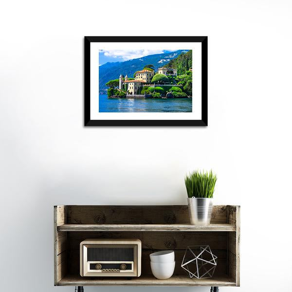 Lago Di Como Canvas Wall Art-1 Piece-Framed Print-20" x 16"-Tiaracle