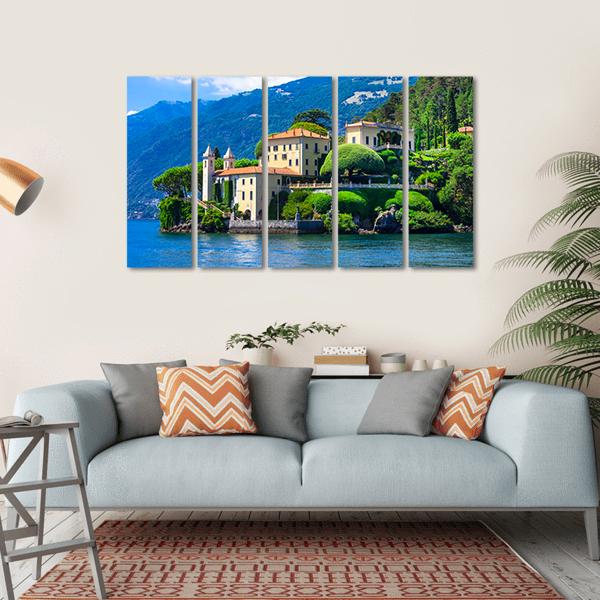 Lago Di Como Canvas Wall Art-5 Horizontal-Gallery Wrap-22" x 12"-Tiaracle