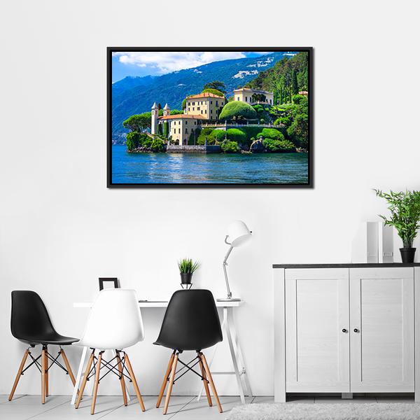 Lago Di Como Canvas Wall Art-5 Horizontal-Gallery Wrap-22" x 12"-Tiaracle