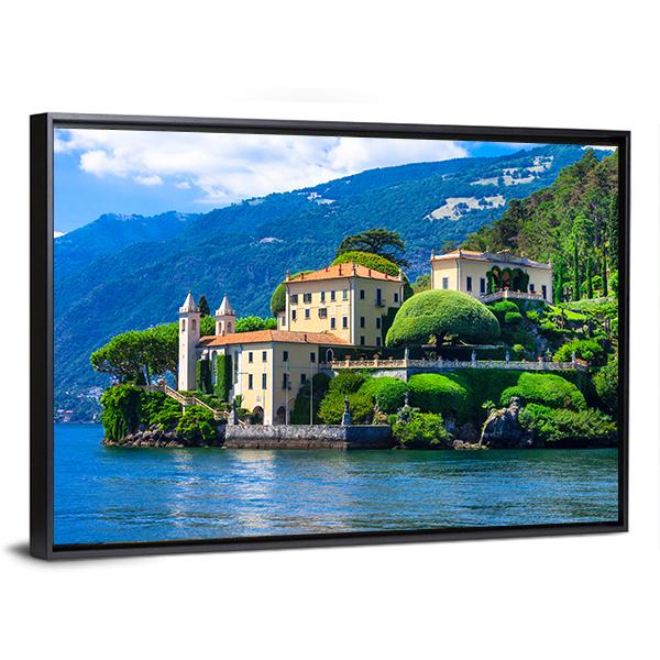 Lago Di Como Canvas Wall Art-3 Horizontal-Gallery Wrap-25" x 16"-Tiaracle