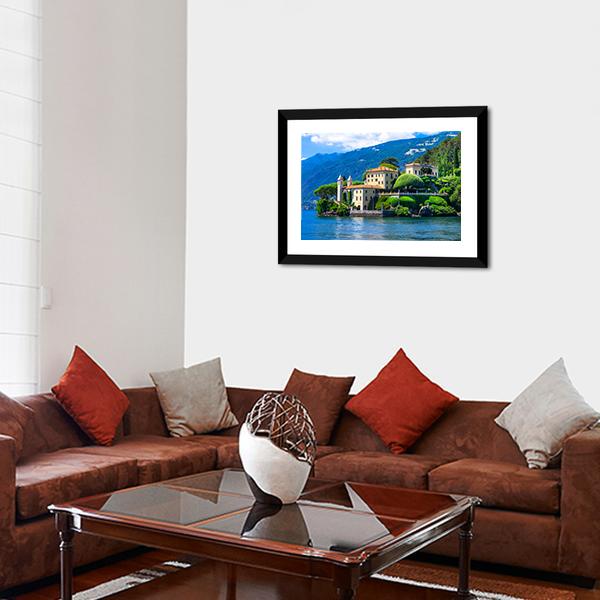 Lago Di Como Canvas Wall Art-3 Horizontal-Gallery Wrap-25" x 16"-Tiaracle