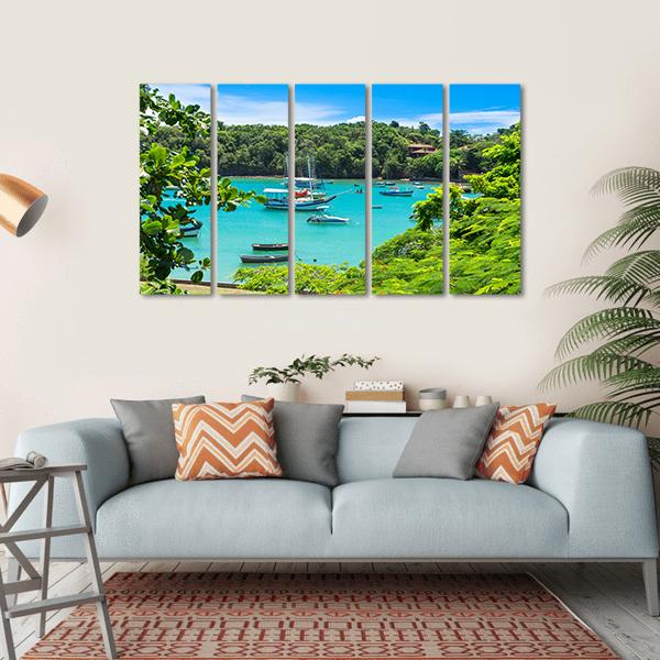 Lagoon In Buzios Canvas Wall Art-5 Horizontal-Gallery Wrap-22" x 12"-Tiaracle
