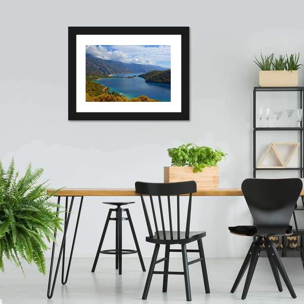 Lagoon Located In Turkey Canvas Wall Art-5 Horizontal-Gallery Wrap-22" x 12"-Tiaracle