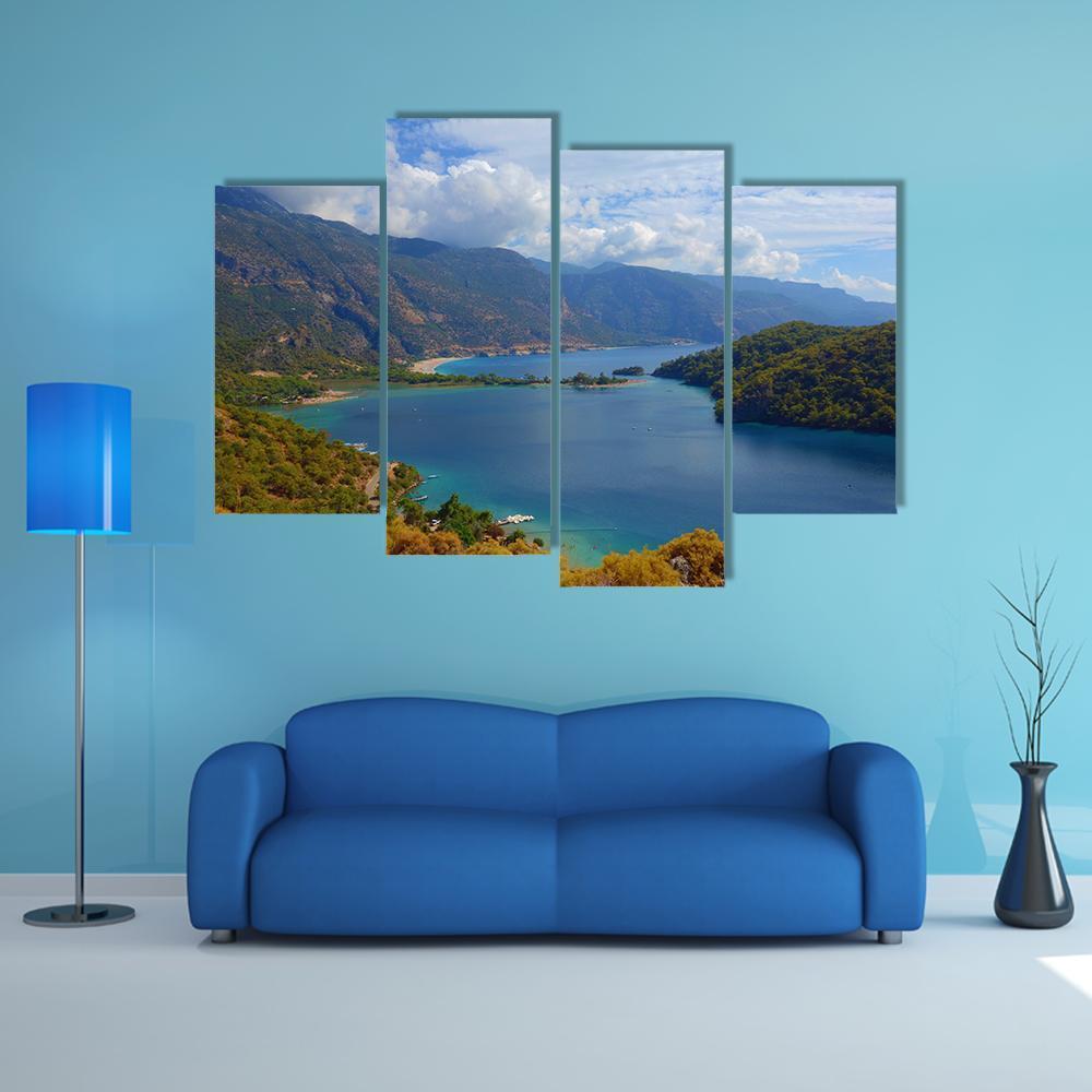 Lagoon Located In Turkey Canvas Wall Art-4 Pop-Gallery Wrap-50" x 32"-Tiaracle