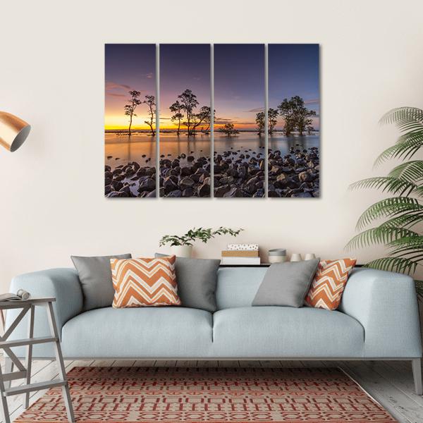 Laguna Beach Canvas Wall Art-4 Horizontal-Gallery Wrap-34" x 24"-Tiaracle