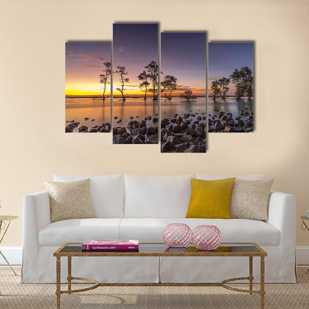 Laguna Beach Canvas Wall Art-4 Pop-Gallery Wrap-50" x 32"-Tiaracle