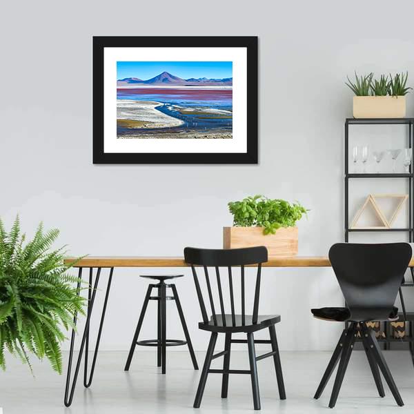 Laguna Colorada In Bolivia Canvas Wall Art-3 Horizontal-Gallery Wrap-25" x 16"-Tiaracle