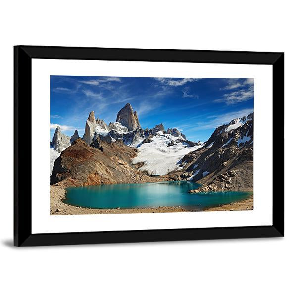 Laguna De Los Tres Canvas Wall Art-5 Horizontal-Gallery Wrap-22" x 12"-Tiaracle