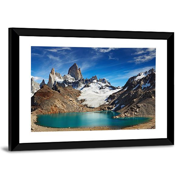 Laguna De Los Tres Canvas Wall Art-3 Horizontal-Gallery Wrap-25" x 16"-Tiaracle