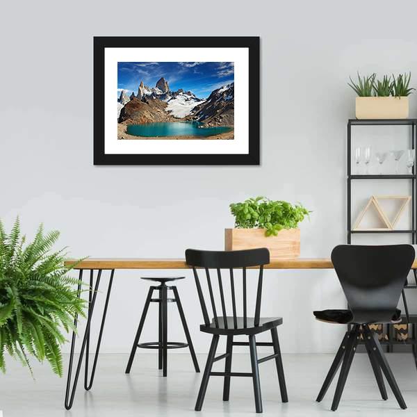 Laguna De Los Tres Canvas Wall Art-5 Horizontal-Gallery Wrap-22" x 12"-Tiaracle