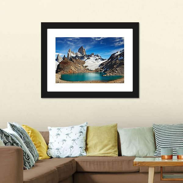 Laguna De Los Tres Canvas Wall Art-5 Horizontal-Gallery Wrap-22" x 12"-Tiaracle