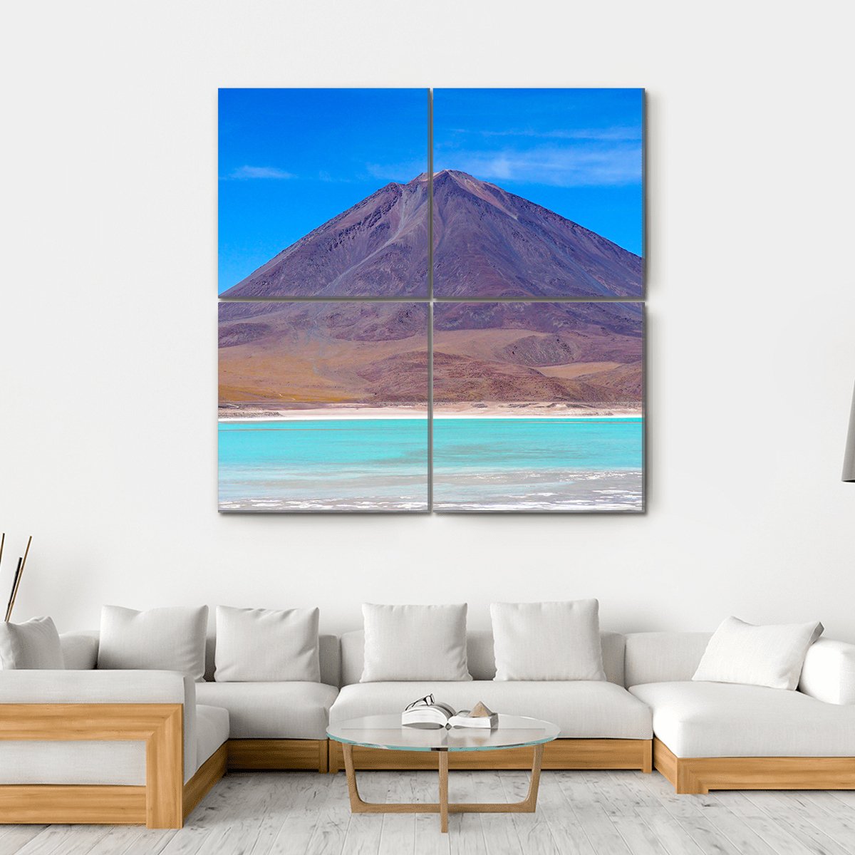 Laguna Verde Bolivia Canvas Wall Art-4 Square-Gallery Wrap-17" x 17"-Tiaracle