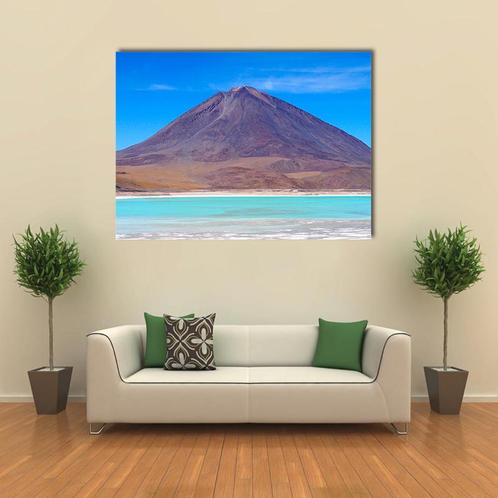 Laguna Verde Bolivia Canvas Wall Art-1 Piece-Gallery Wrap-48" x 32"-Tiaracle