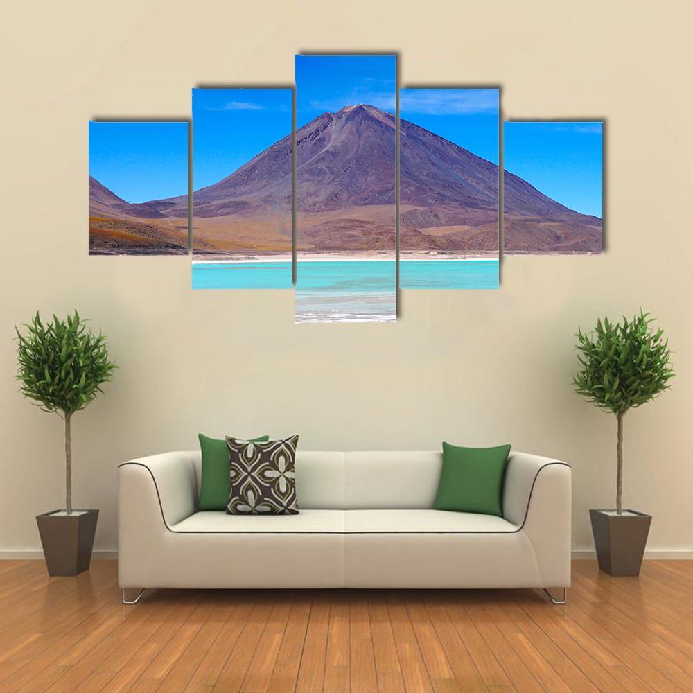 Laguna Verde Bolivia Canvas Wall Art-5 Star-Gallery Wrap-62" x 32"-Tiaracle