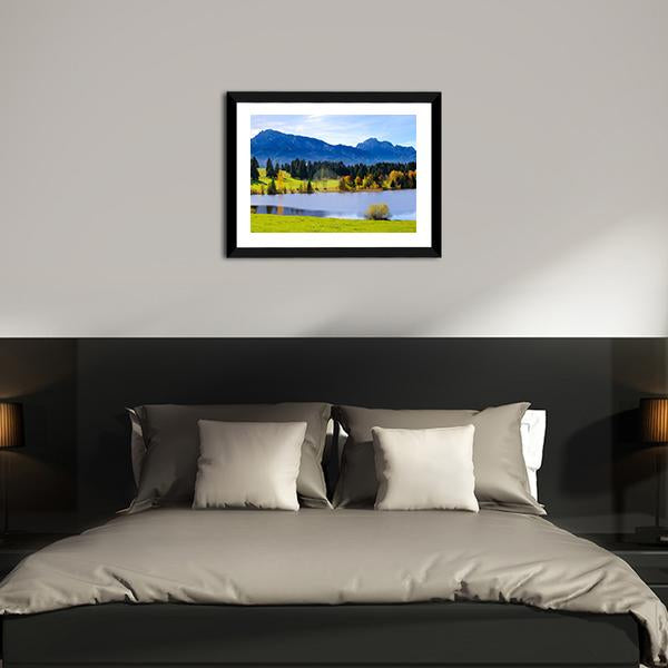 Lake &amp; Alps Mountains Canvas Wall Art-5 Horizontal-Gallery Wrap-22" x 12"-Tiaracle