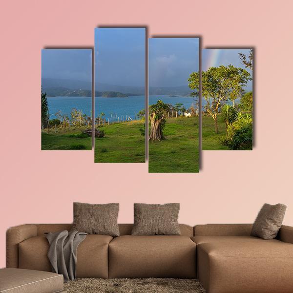 Lake Arenal Canvas Wall Art-4 Pop-Gallery Wrap-50" x 32"-Tiaracle