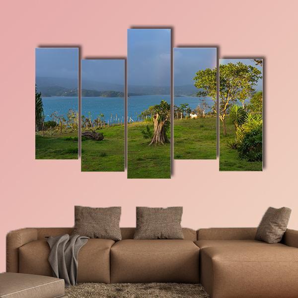 Lake Arenal Canvas Wall Art-5 Pop-Gallery Wrap-47" x 32"-Tiaracle