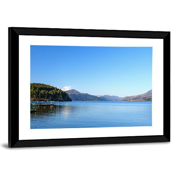 Lake Ashi In Japan Canvas Wall Art-3 Horizontal-Gallery Wrap-25" x 16"-Tiaracle