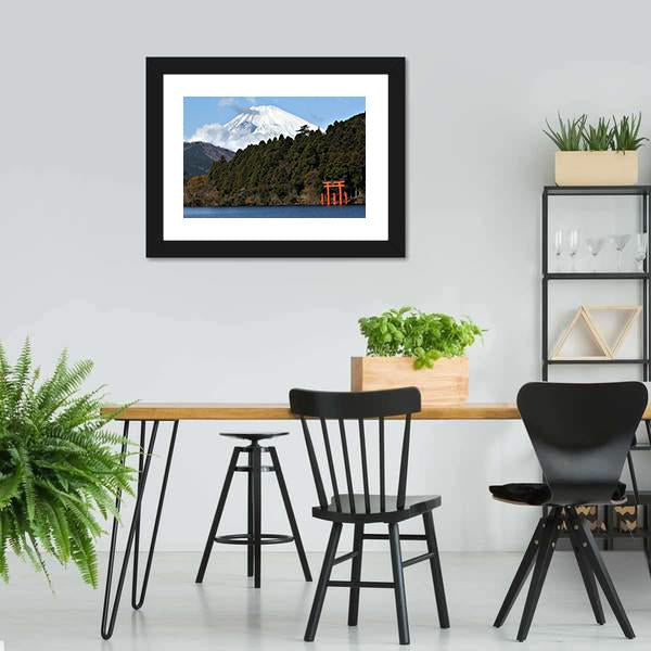 Lake Ashi Japan Canvas Wall Art-3 Horizontal-Gallery Wrap-25" x 16"-Tiaracle