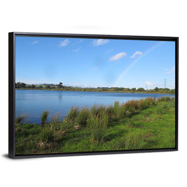 Lake At Hoveringham Canvas Wall Art-3 Horizontal-Gallery Wrap-25" x 16"-Tiaracle