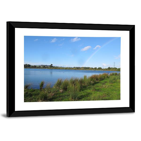 Lake At Hoveringham Canvas Wall Art-3 Horizontal-Gallery Wrap-25" x 16"-Tiaracle