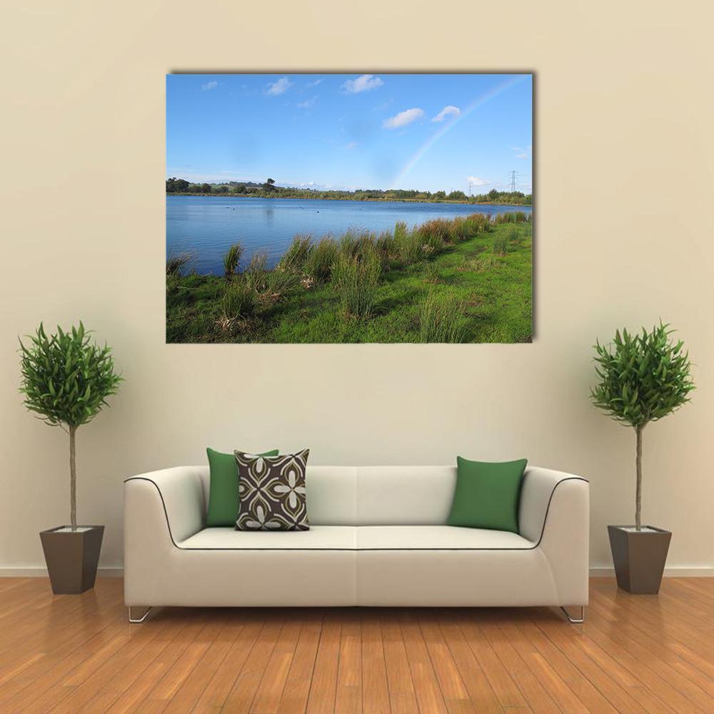 Lake At Hoveringham Canvas Wall Art-1 Piece-Gallery Wrap-48" x 32"-Tiaracle