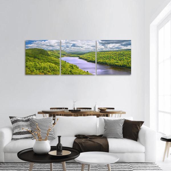 Lake Of The Clouds Michigan Panoramic Canvas Wall Art-1 Piece-36" x 12"-Tiaracle